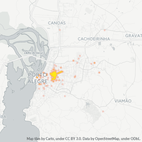 90450-000 Mapa de calor de densidad empresarial