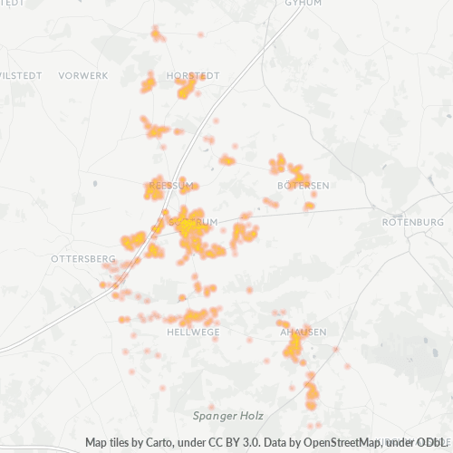 Heatmap für plz 27367