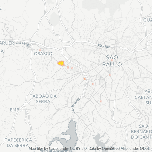 05338-000 Mapa de calor de densidad empresarial