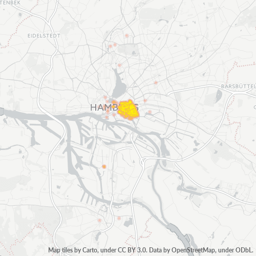 20097 Standortdichte-Heatmap