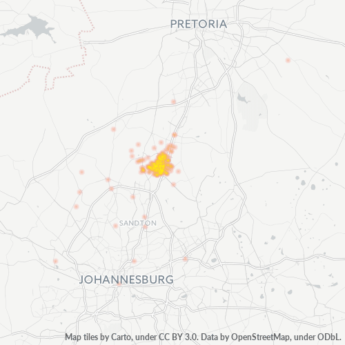 1686 Hittekaart vir Besigheidsdigtheid