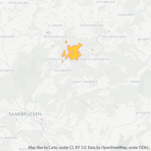 66299 Standortdichte-Heatmap