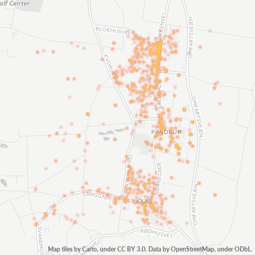9490 Heatmap over forretningstæthed