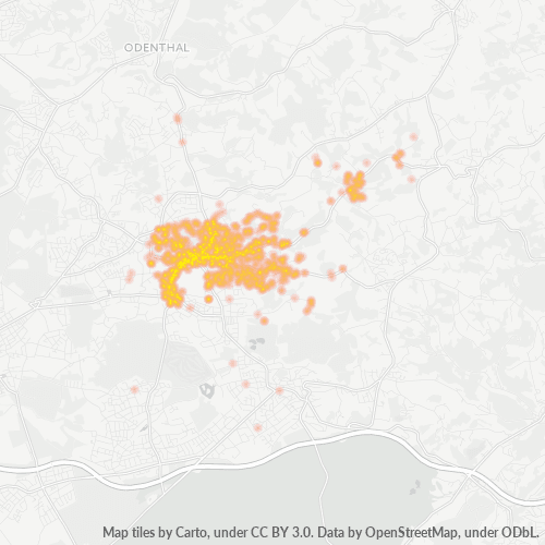 Heatmap für plz 51465
