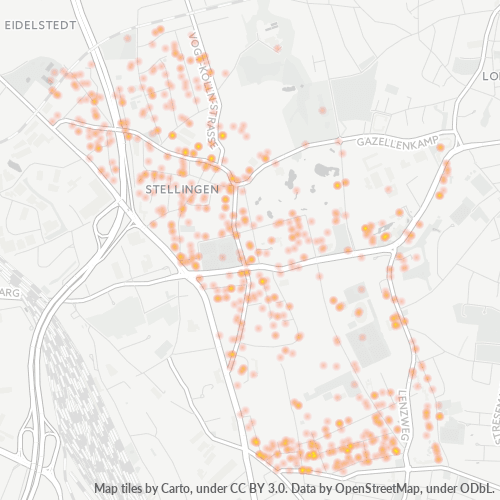 Heatmap für plz 22527