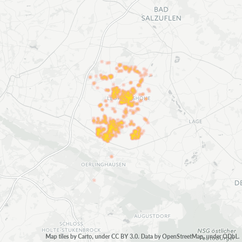 Heatmap für plz 33818