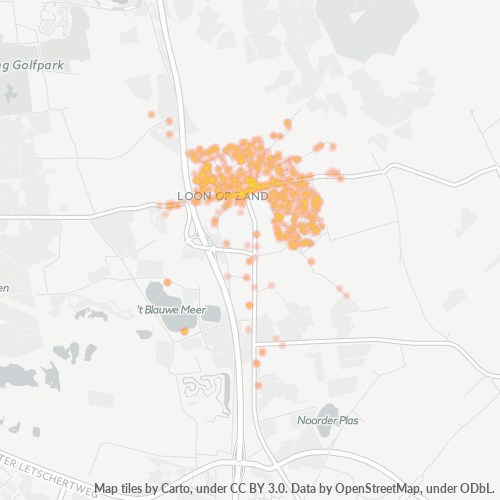 Heatmap voor postcode 5175