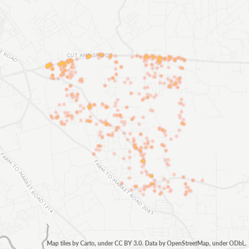 77306 Business Density Heatmap