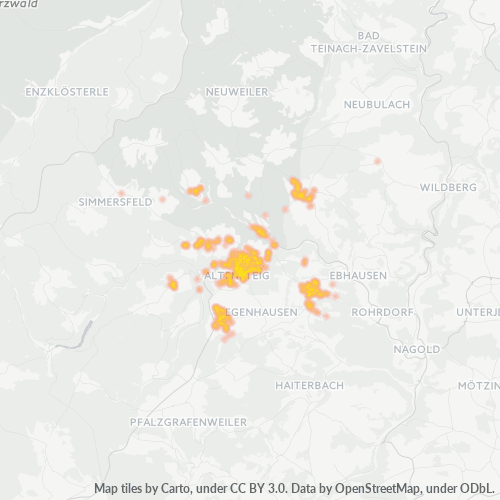 Heatmap für plz 72213