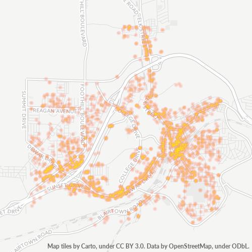 82901 Business Density Heatmap