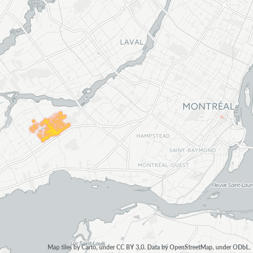 H9B Thermocarte de densité d'activité