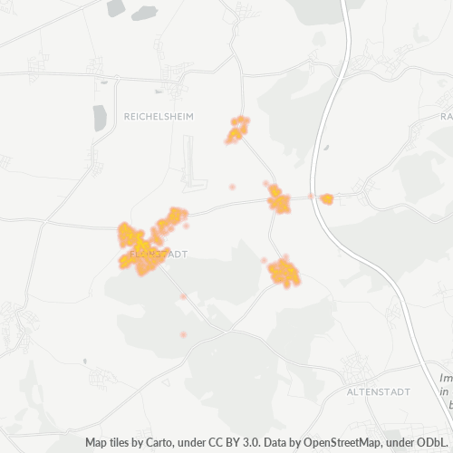 Heatmap für plz 61197