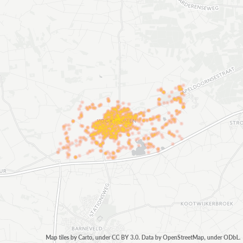 Heatmap voor postcode 3781