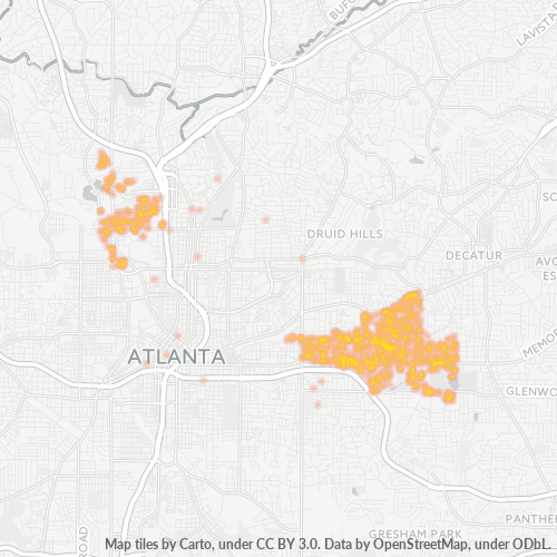 30317 Business Density Heatmap