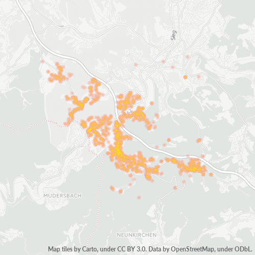 Heatmap für plz 57080