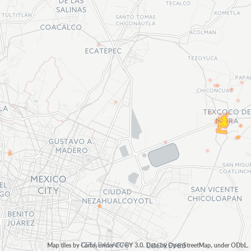 56150 Mapa de calor de densidad empresarial