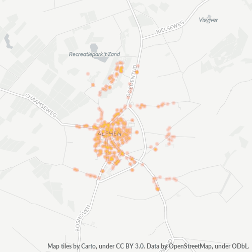 Heatmap voor postcode 5131