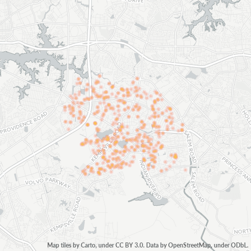 23463 Business Density Heatmap