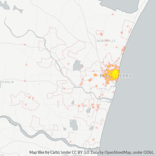 605001 Business Density Heatmap
