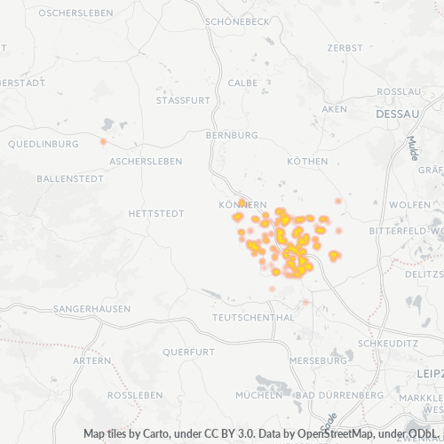 Heatmap für plz 06193