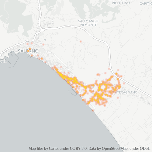 Mappa di calore per cap 84131