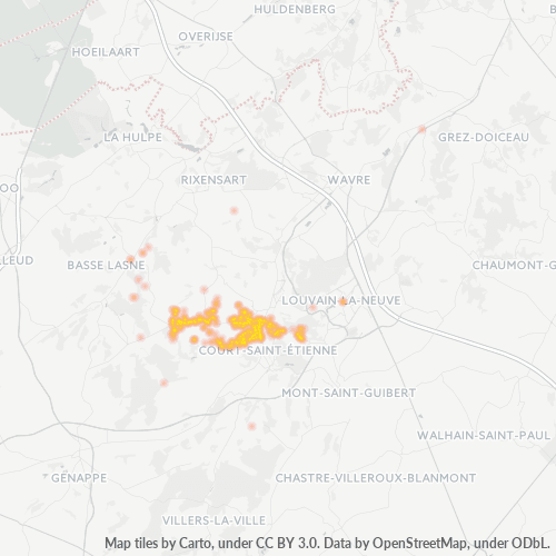 Heatmap voor postcode 1341