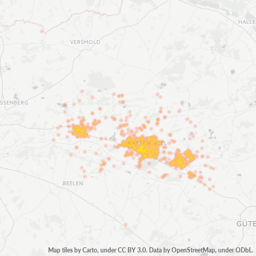 Heatmap für plz 33428