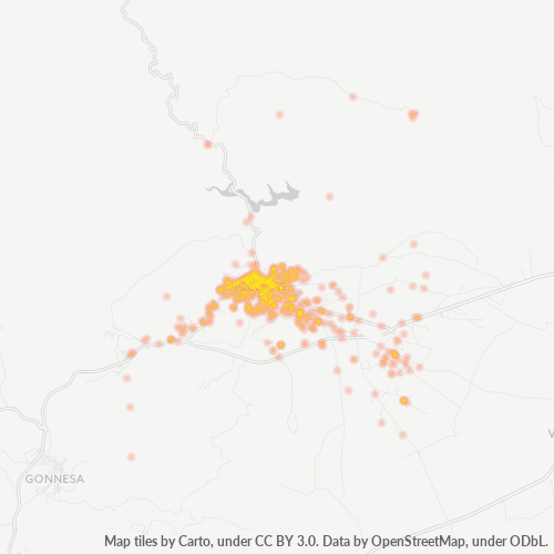 Mappa di calore per cap 09016