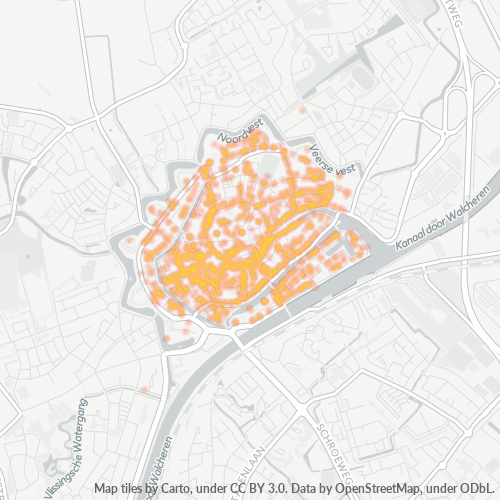 Heatmap voor postcode 4331