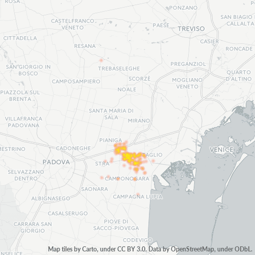Mappa di calore per cap 30031