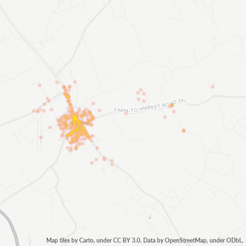 77859 Business Density Heatmap
