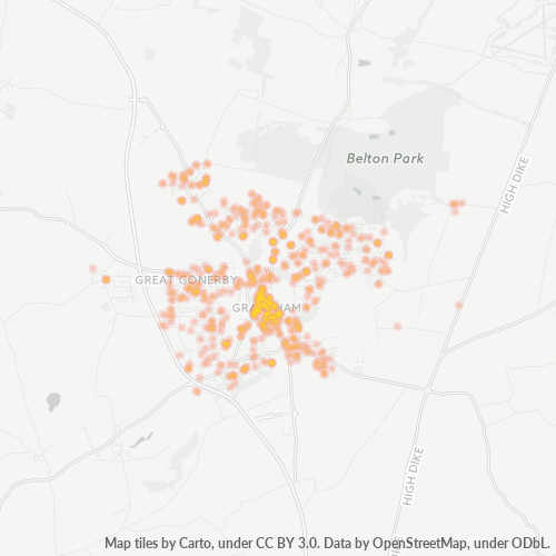 NG31 Business Density Heatmap