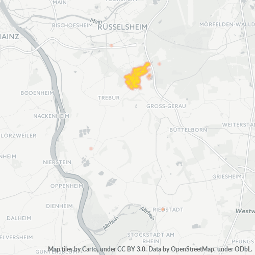 Heatmap für plz 64569