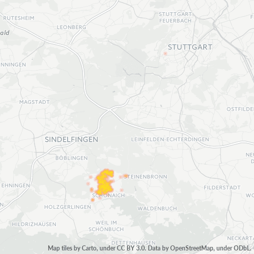 Heatmap für plz 71101