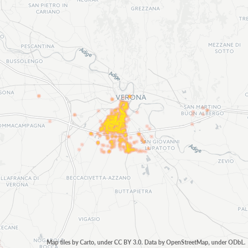 Mappa di calore per cap 37135
