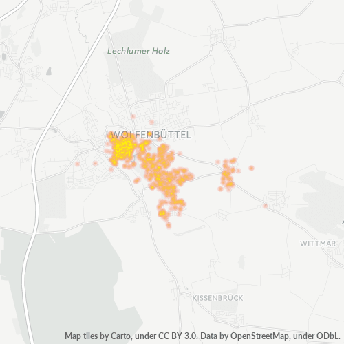 Heatmap für plz 38300