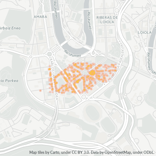 20011 Mapa de calor de densidad empresarial