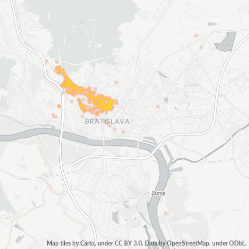 811 04 Teplotná mapa obchodnej hustoty