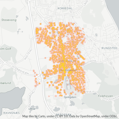 2970 Heatmap over forretningstæthed