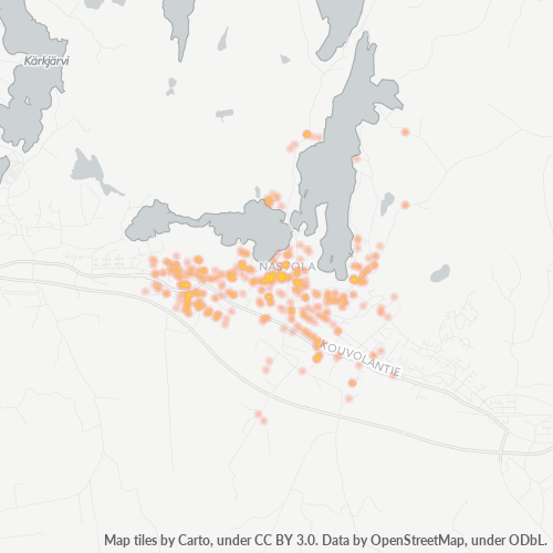 15560 Yritystiheys lämpökarttana