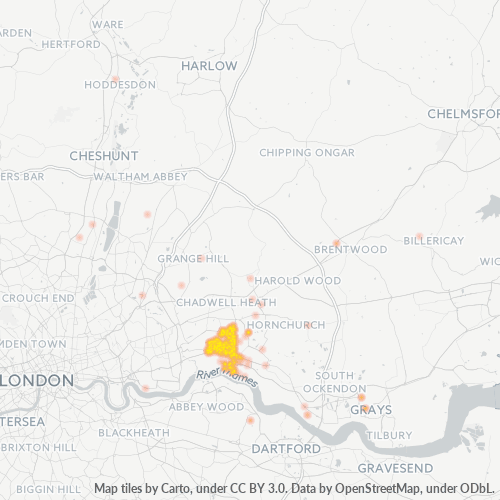 RM9 Business Density Heatmap