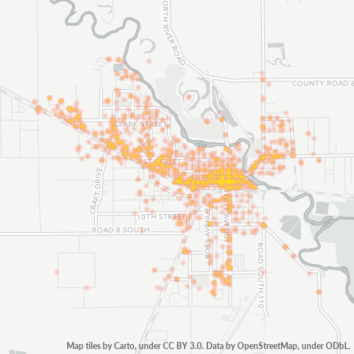 81101 Business Density Heatmap