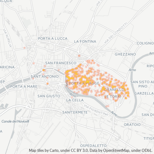 Mappa di calore per cap 56124