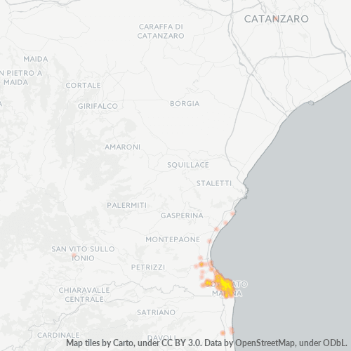 Mappa di calore per cap 88068