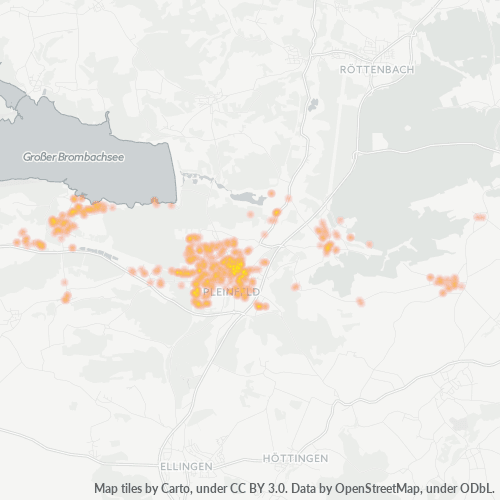 Heatmap für plz 91785