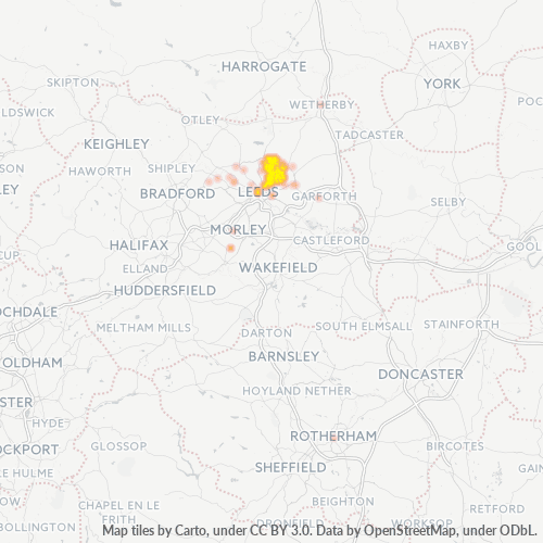 LS8 Business Density Heatmap