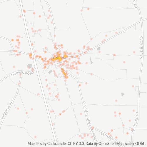 31632 Business Density Heatmap