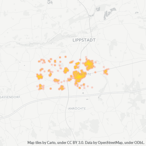 Heatmap für plz 59597