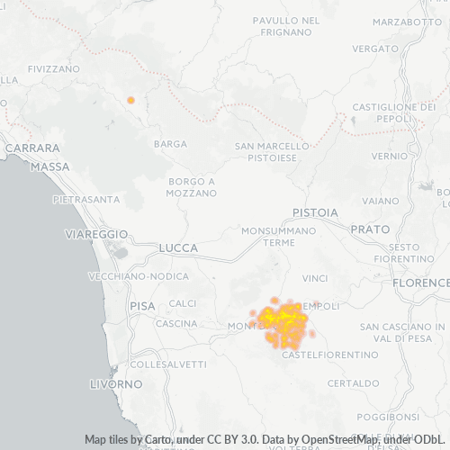 Mappa di calore per cap 56028