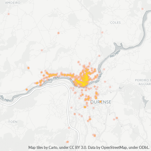 Mapa de calor para código postal 32001